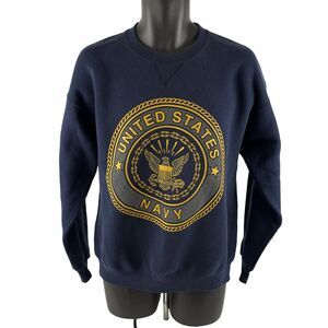 Vtg Mens M.J. Soffe U.S. Navy Double Sided Crewneck Sweatshirt Sz L Made In USA